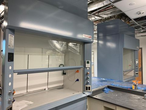 New fume hood installation